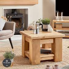 Chunky Rustic Side Table Living Room