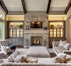 fireplace living room farm house