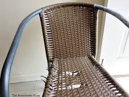 how to repurpose a torn rattan chair