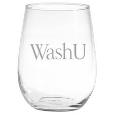 9 Oz Stemless White Wine Deep Etched Glass