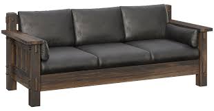 Azle Rustic Leather Sofa Countryside