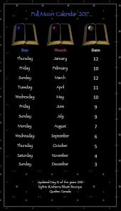 Full Moon Calendar 2017 Samedisearchs Blog