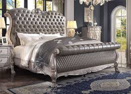 king sleigh bed upholstered on