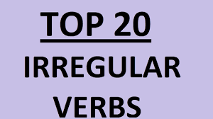 irregular verbs in english with