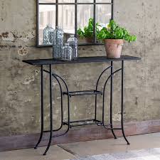 Narrow Metal Console Table Antique