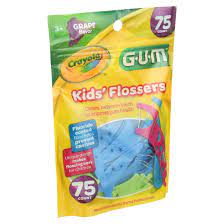 gum crayola kids flossers 75 ct