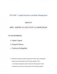 AmeriTrade Case Study   Cost Of Capital   Capital Asset Pricing Model OtherPapers com
