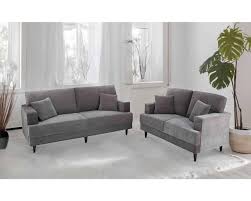 candy fabric sofa set in grey color