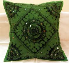 embroidered ethnic indian cushion
