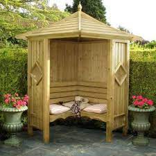 Classic Corner Arbour Garden Arch Seat