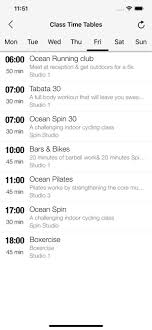 ocean fitness on the app