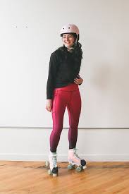 roller skates and hot pink leggings