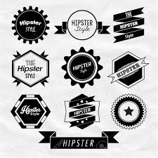Trendy Hipster Label And Badge Icon Design