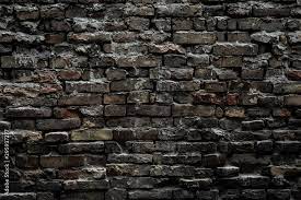 Urban Black Brick Wall Texture Old