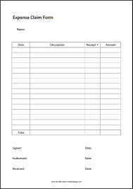 expense claim form template double