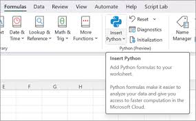 get started with python in excel