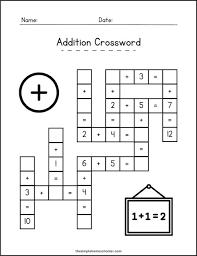 Math Crossword Puzzle Printables