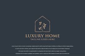 luxury home logo design concept