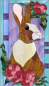Stained Glass Spring Bunny Pattern