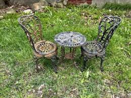 antique cast iron patio furniture g