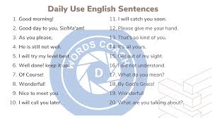 daily use english sentences word coach