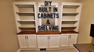 diy built in cabinets and shelving for