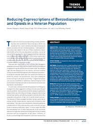 Pdf Reducing Coprescriptions Of Benzodiazepines And Opioids