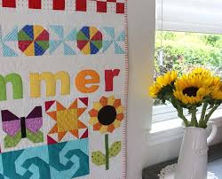 Summer Fun Wall Hanging Is Quilted And