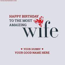 wife name on special birthday card