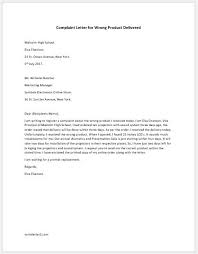 Find out how to write a warning letter or notice with format and sample template. Complaint Letter For Wrong Product Delivered Writeletter2 Com