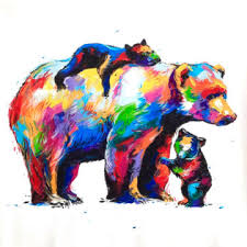 Famous Abstract Bear Painting On Canvas