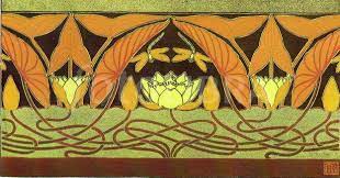 Art Nouveau Wallpaper Art Deco Fabric