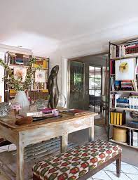 refined boho chic home office