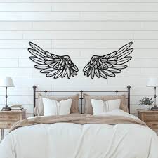 Wooden Angel Wings 01 For Wall Deco