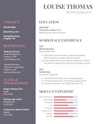 Emphasizing skills on a student resume. Light Marketing College Student Resume Template