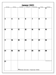 Für diese kalender steht der leerraum zur verfügung, damit sie ihre wichtigen aufgaben oder. Kalender 52ds Januar 2021 Zum Ausdrucken Michel Zbinden De