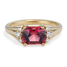 pink tourmaline ring with diamonds