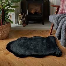 supersoft single pelt faux fur rug