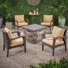 Plastic Patio Fire Pit Seating Set
