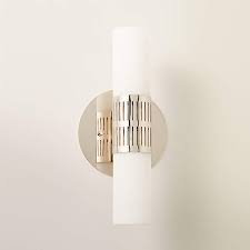 Figaro Polished Nickel Wall Sconce Cb2