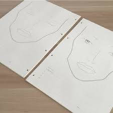 makeup drawing notebooks a4 face chart