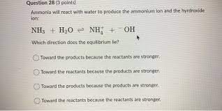 Solved Question 28 3 Points Ammonia