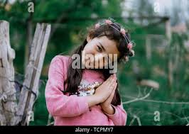 Beautiful little European girl Stock Photo - Alamy