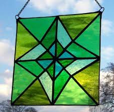 stained glass geometric panel stained