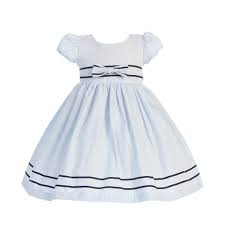 Shop Light Blue Stripe Short Sleeve Seersucker Easter Dress Girls 3m 4t On Sale Overstock 28294542