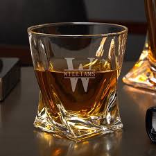 Engraved Twist Whiskey Glass Gifts For