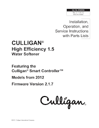Culligan High Efficiency 1 5 Water Softener Featuring The