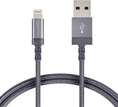 Amazon Com Amazonbasics Nylon Braided Lightning To Usb A Cable Mfi Certified Apple Iphone Charger Dark Gray 6 Foot