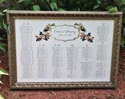 Floral Wedding Seating Chart Just Write Studios