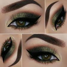 attractive makeup ideas for dark green eyes